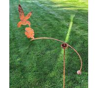 Poppy Forge Hummingbird Wind Rocker Single Bare Metal/ready To Rust - Steel - L66 X W54 X H148.5 Cm