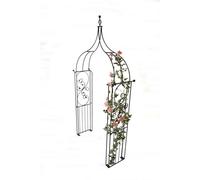 Poppy Forge Imperial Ogee Arch (Inc Ground Spikes) Garden Archway - Steel - Black Poppy Forge Black