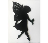 Poppy Forge Large Fairy - Garden Ornament - Solid Steel - L28 X W28 X H28 Cm - Powder Coated Black