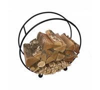 Poppy Forge Log Basket Round - Steel - L22.9 x W64.8 x H66 cm - Black Poppy Forge Black