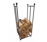 Poppy Forge Log Rack Tall - Steel - L30.5 X W34.3 X H85.1 Cm - Powder Coated Black