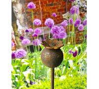Poppy Forge Pack Of 3 Poppy Plant Pin 4Ft Bare Metal Ready To Rust. Steel Garden Plant Border Support - Steel - H120 Cm