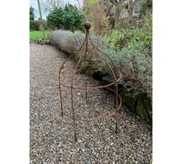 Poppy Forge Paris Cloche Plant Support - Steel - L43.2 X W43.2 X H72.4 Cm - Bare Metal/ready To Rust