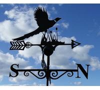 Poppy Forge Pheasant Weathervane - Solid Steel - W61 X H88 Cm - Black