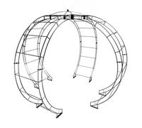 Poppy Forge Round Gazebo - Steel - L307.4 X W307.4 X H254 Cm - Black