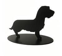 Poppy Forge Sausage Dog Boot Scraper Silhouette - Steel - L23.5 X W34.9 X H21.6 Cm - Black
