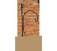 Poppy Forge Single Bird Crook - Wild Bird Feeding Station - Hand Made Powder Coated - Solid Steel - W33 X H221 Cm - Black