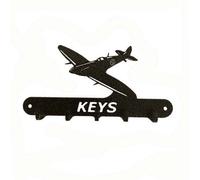 Poppy Forge Spitfire Key Holder - Steel - L15 X H9 Cm - Black