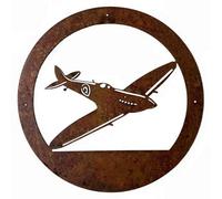 Poppy Forge Spitfire Wall Art With No Text - Large - H49.5 Cm - Black