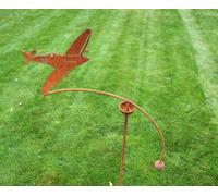 Poppy Forge Spitfire Wind Rocker Single Bare Metal/ready To Rust - Steel - L66 X W54 X H148.5 Cm