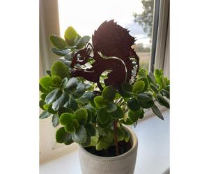 Poppy Forge Squirrel Pot Stake (Pack Of 3) - Bare Metal/ready To Rust - H25 Cm