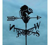 Poppy Forge Squirrel Weathervane - Steel - W65 X H88 Cm - Powder Coated Black