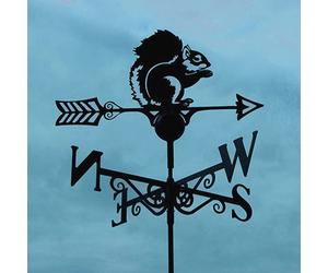 Poppy Forge Squirrel Weathervane - Steel - W65 X H88 Cm - Powder Coated Black