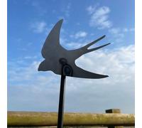 Poppy Forge Swallow On 4 Feet Pole (Pack Of 3) - Bare Metal/ready To Rust - W13 X H135 Cm