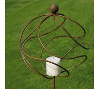 Poppy Forge Tangle Ball on 4Ft Stem W/ Candle Holder/Hook - Plant Support - BM/RtR in Brown Poppy Forge Brown