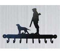 Poppy Forge Tool Rack (Gun Down) - Hooks - Solid Steel - W54.6 X H30.5 Cm - Black