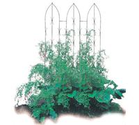 Poppy Forge Triple Gothic Screen - Decorative Garden Screen, Plant Support - Solid Steel - W58 X H180 Cm - Powder Coated Black