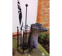 Poppy Forge Umbrella And Boot Stand - Wellie Boot Rack - Solid Steel - L30.4 X W30.4 X H83.8 Cm - Powder Coated Black