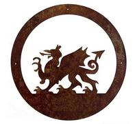 Poppy Forge Welsh Dragon Wall Art With No Text - Large - H49.5 Cm - Black
