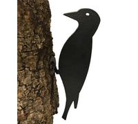 Poppy Forge Woodpecker On Base - Steel - W45.7 X H121.9 Cm - Bare Metal/ready To Rust