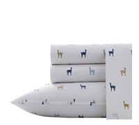 Poppy & Fritz - Full Sheets, Cotton Percale Bedding Set, Crisp & Cool, Ideal Bedding Set (Llamas, Full)