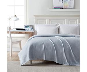 Poppy & Fritz- Queen Blanket, Ultra Soft & Cozy Plush Home Décor, All Season Bedding (Solid Blue, Queen)