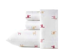 Poppy & Fritz - Twin Sheet Set, Cotton Percale Bedding Set, Crisp & Cool, Stylish Home Decor (Miss Llama, Twin)