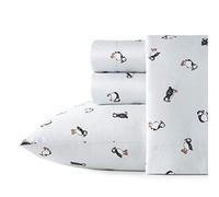Poppy & Fritz - Twin XL Sheets, Cotton Percale Bedding Set, Crisp & Cool, Ideal Bedding Set (Puffin Paradise, Twin XL)