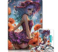 Poppy Girl Adult Jigsaws 1000 Pieces Difficult,Challenging Family Activity Games DIY Toy for Home Wall Decor Gifts (75x50cm)