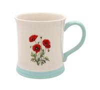 Poppy Mug White Ceramic Country Life Hot Beverages Tea Coffee Mug 350Ml Cup