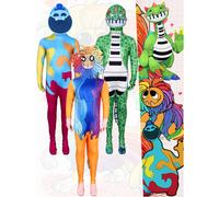 Poppy Playtime 4 Cosplay Costume Jumpsuit Yarnaby Pianosaurus Doey Bodysuit Party Fancy Dress for Kids Adult _a