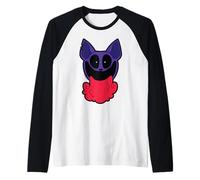 Poppy Playtime CatNap Blowing Red Smoke Raglan Baseball Tee