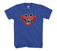 Poppy Playtime Huggy Wuggy Blue Smile Face Adult T-Shirt, Royal, Large