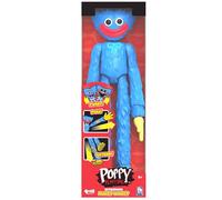 Poppy Playtime Huggy Wuggy Deluxe Action Figure, Blue Character with Face-Changing Feature, Extendable Design, Collectible Gaming Toy