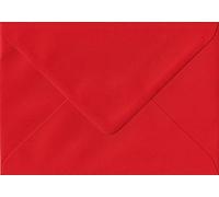 Poppy Red C6 114mm x 162mm Gummed Coloured A6 Card Envelopes 100gsm (Pack of 50)