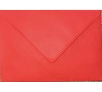 Poppy Red Envelopes (100gsm) Perfect for Christmas Cards, Greeting Cards, Wedding Invitations, Gift vouchers, Crafts and More (28, 5” x 7” (133mm x 183mm))