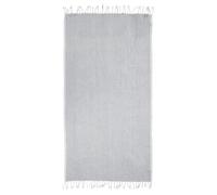 Poppy Red Hammam Towel, 100% Cotton Quick Dry Towel With Woven Texture, Lightweight Throw Blanket Premier Housewares Grey One Size
