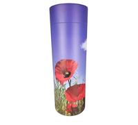 Poppy Scatter Tubes for Adult Ashes - Biodegradable Cardboard Cremation Urns (Large)