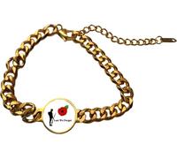 Poppy Soldier Military Rememberance Gold Colour Belcher Chain Bracelet And Gift Box