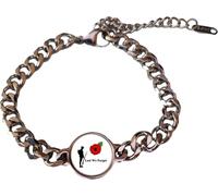 Poppy Soldier Military Rememberance Silver Colour Belcher Chain Bracelet And Gift Box