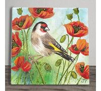 Poppy Sway Ceramic Picture Tile Artwork By Judith Yates Hanging Wall Art Home Décor