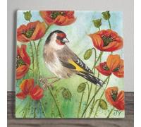 Poppy Sway Ceramic Picture Tile Artwork By Judith Yates Hanging Wall Art Home Décor