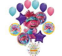 Poppy World Tour Birthday Party Supplies Trolls 14pc Balloon Bouquet Decorations