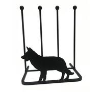 Poppyforge 2 Pair Boot Rack - Alsatian - Steel - L29 x W39 x H48 cm - Black Poppyforge Black