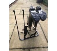 Poppyforge 2 Pair Boot Rack - Gun Down - Steel - L30.4 x W38 x H48.3 cm - Black Poppyforge Black