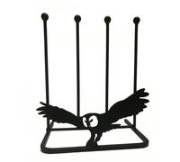 Poppyforge 2 Pair Boot Rack - Owl - Steel - L29 x W39 x H48 cm - Black Poppyforge Black