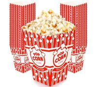 Poppy's Small Paper Popcorn Boxes - 10 Pack 30 Oz Concession-Grade Paper Popcorn Buckets, Popcorn Machine Accessories for Popcorn Bars, Movie Nights, Concessions