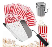Poppy's Ultimate Popcorn Machine Accessories Pack - Core Sifting Speed Scoop, Herb Destruction, 1oz Popcorn Bags (100 Count) - Ideal Popcorn Accessories for Popcorn Machine, Commercial and