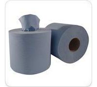 Poppysoft 6 x 2ply Embossed Blue Centre Feed Roll Tissue 180mmx 120m SOLD By Chefline