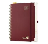 POPRUN 2026-2027 Academic Daily Planner One Page Per Day, 8.5" x 12" Calendar Agenda, School Year July 2026 to June 2027, Hardcover Appointment Book with Hourly Time Slots, Spiral Bound, Monthly Tabs